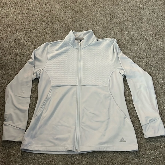 White Adidas women’s large zip up jacket - Picture 1 of 3
